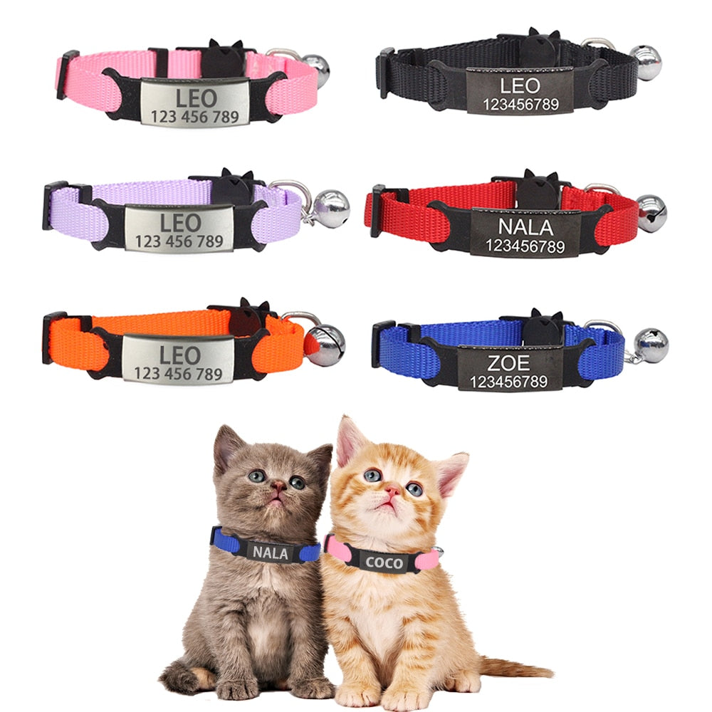 Free Engraving Cat Collar Safety